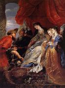 Peter Paul Rubens Thomyris,Rene des Scythes fait plonger la tete de Cyrus dans un vase rempli de sang oil painting artist